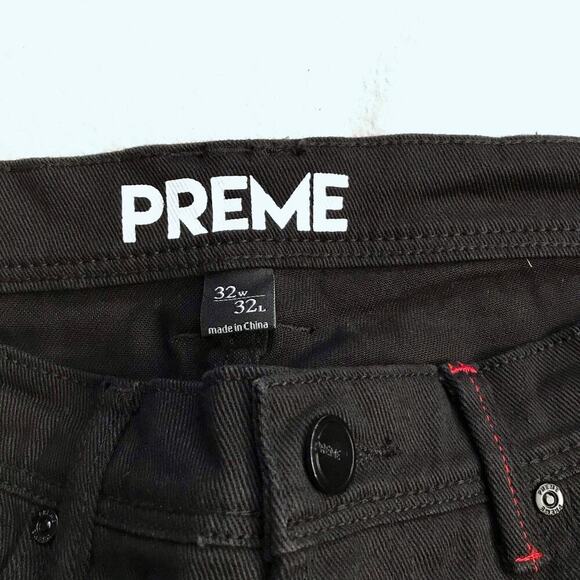 Preme NWOT Black Distressed Skinny Jeans Men 32 - Picture 10 of 10
